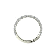 Demi-alliance 75 diamants naturels ronds 0.75 carat or blanc Simona